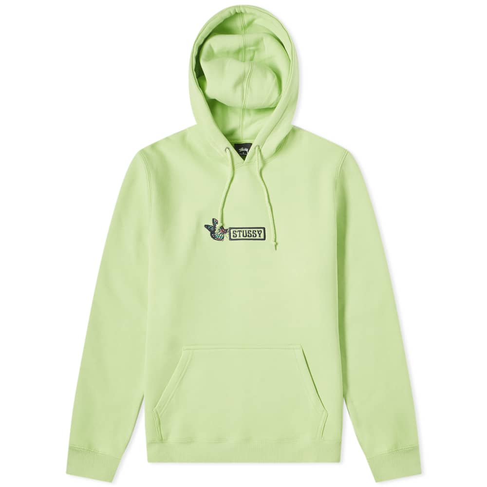 stussy butterfly applique hoody