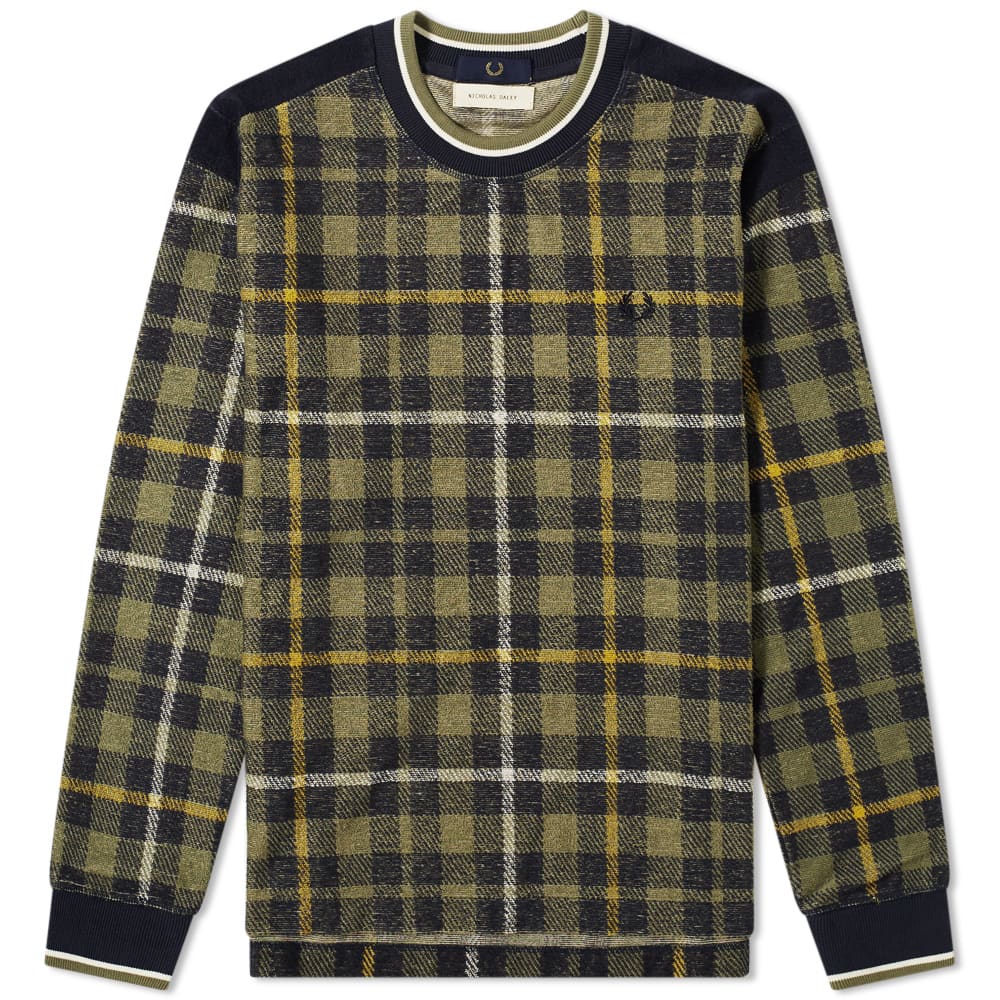 fred perry crew neck sweatshirt navy