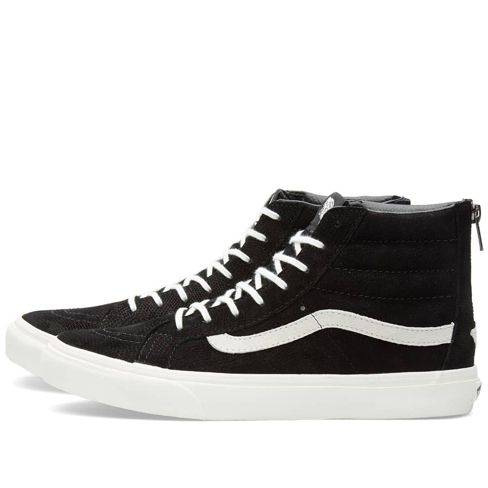 vans sk8 hi slim zip black