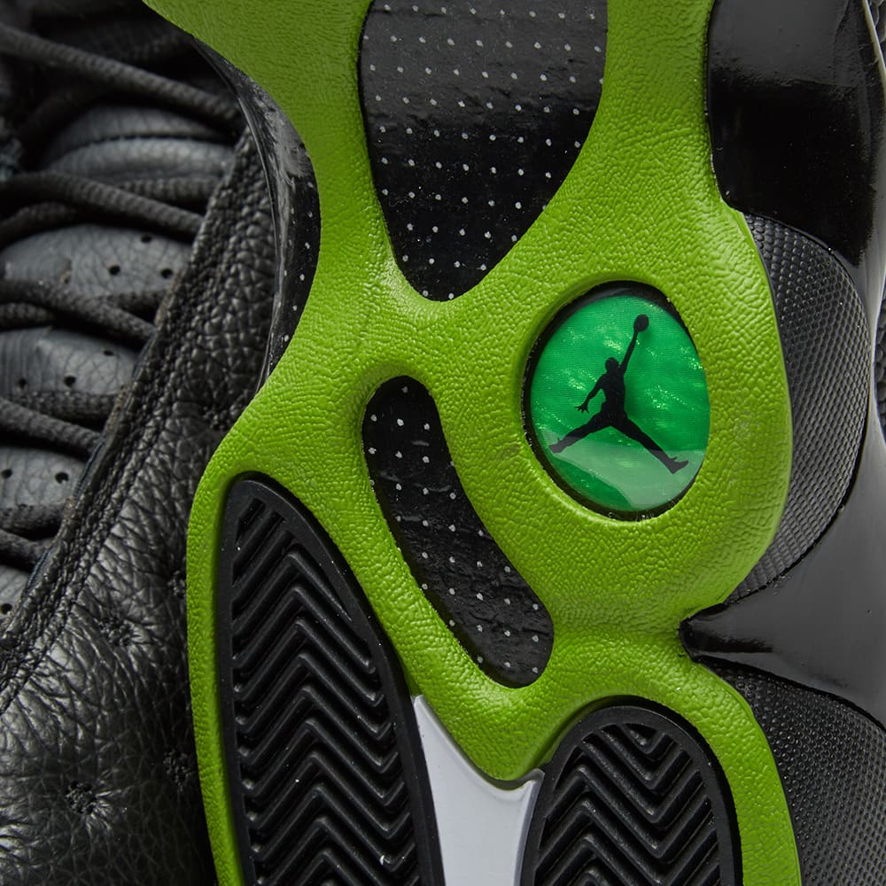 jordan retro 13 green and black