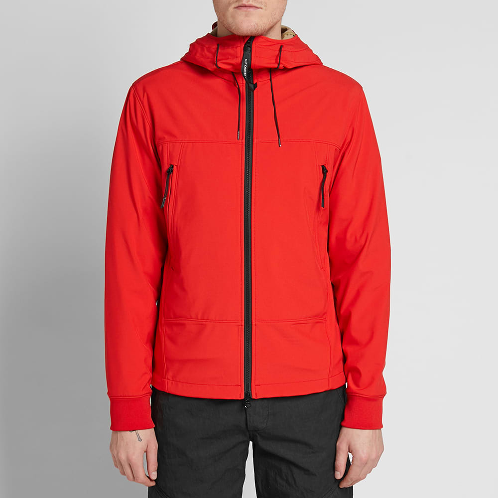 C.P. Company Soft Shell Goggle Jacket High Risk Red END.