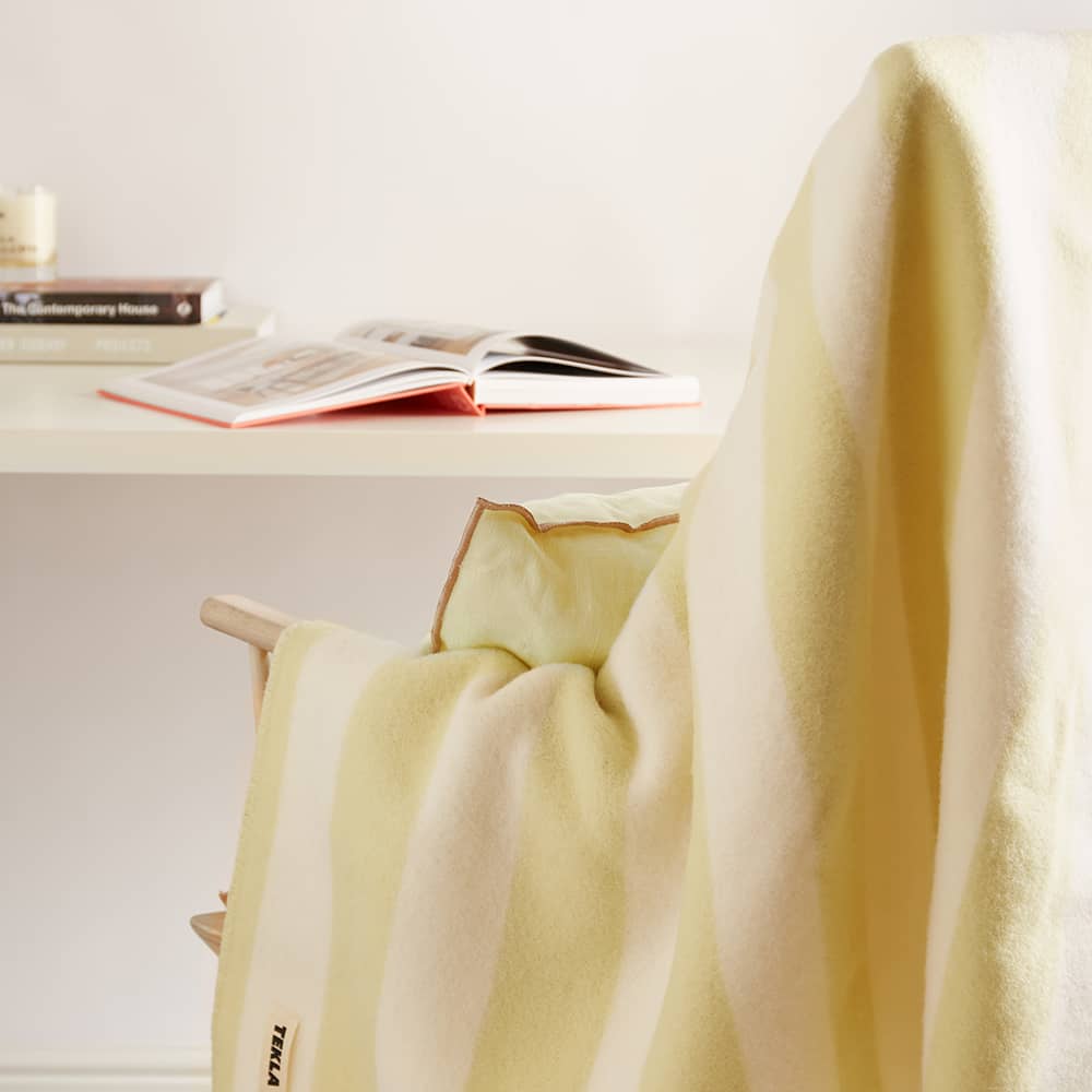 Tekla Fabrics Pure New Wool Blanket Pale Yellow END. (US)