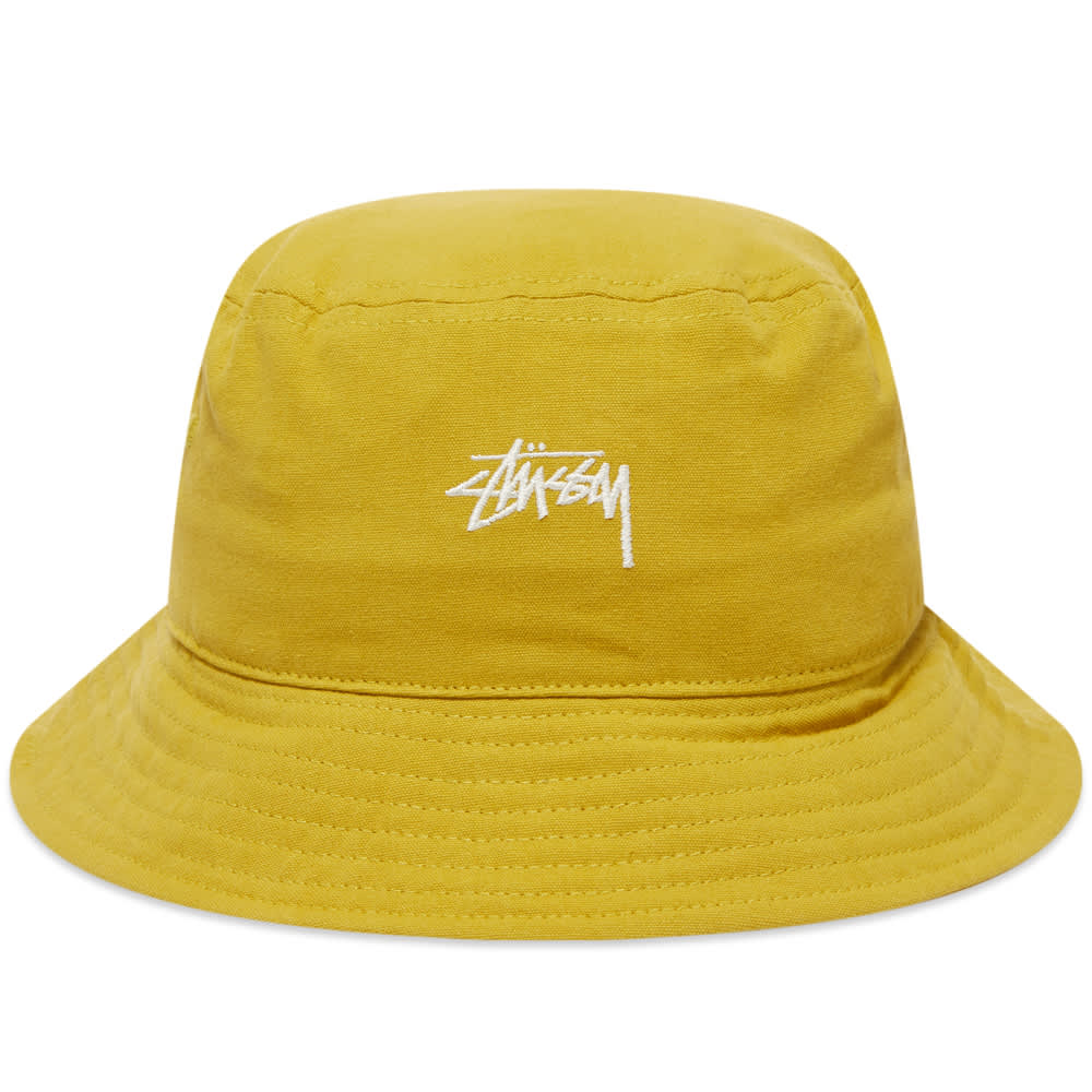 Stussy Stock Canvas Bucket Hat Sulfur END. (CA)