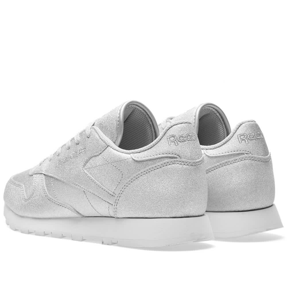 reebok classic leather womens silver