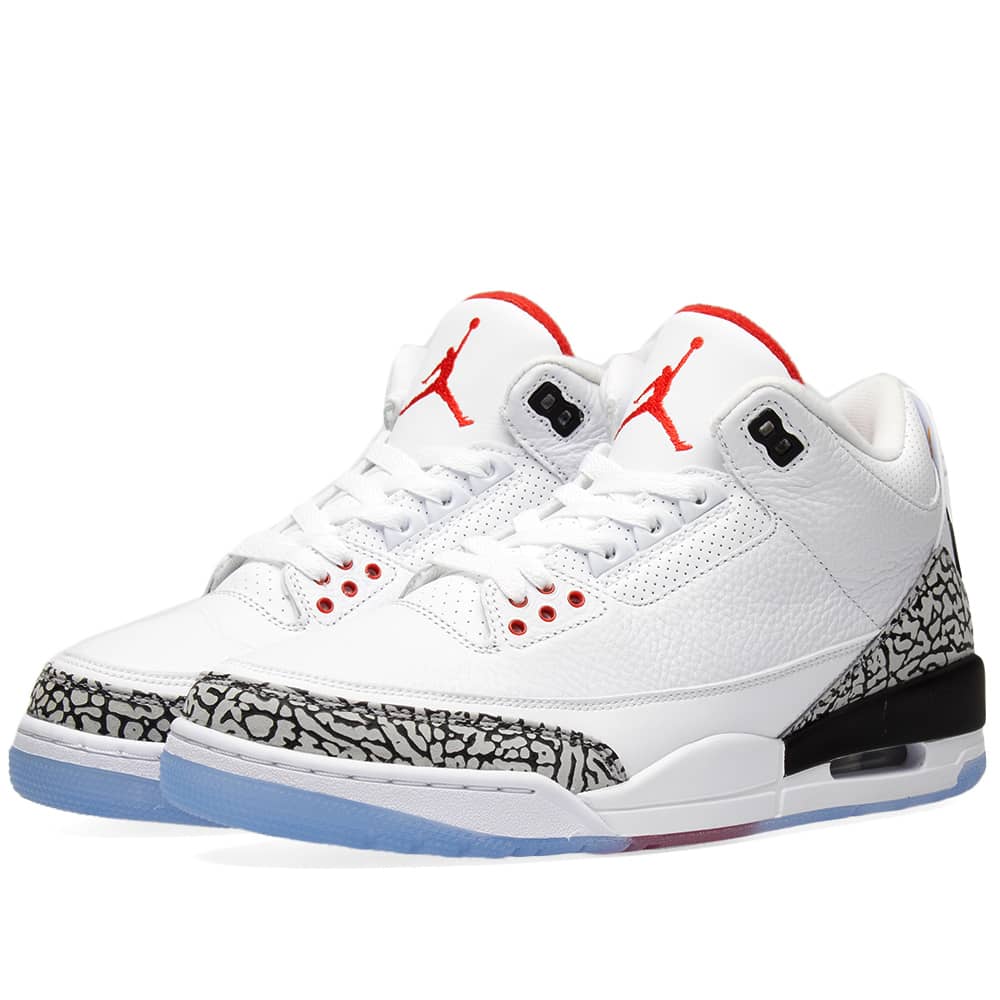 retro 3 red and white 2018