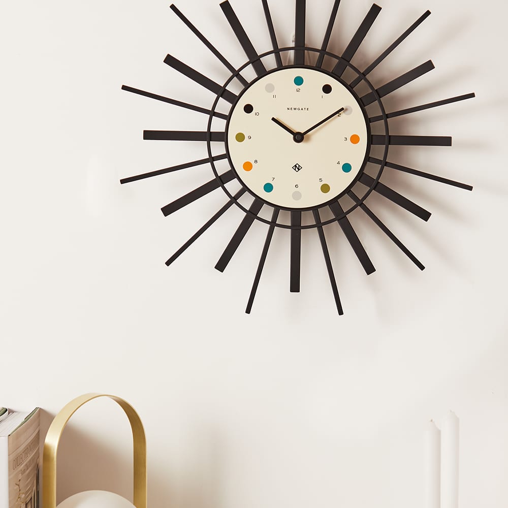 Newgate Clocks Stingray Wall Clock Black END. (Global)