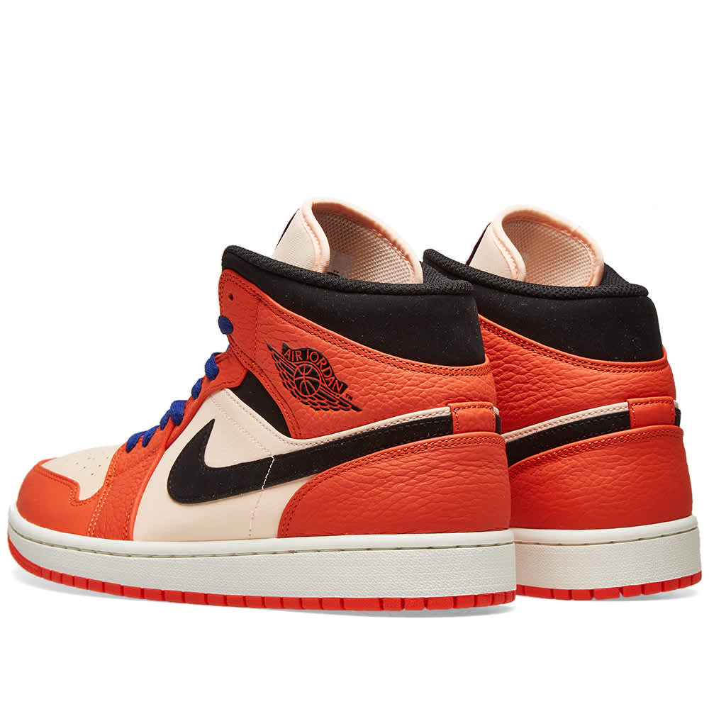 air jordan 1 mid se orange black