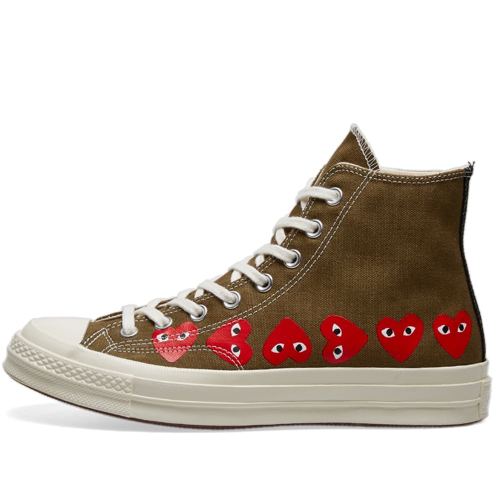 converse comme des garçons brun