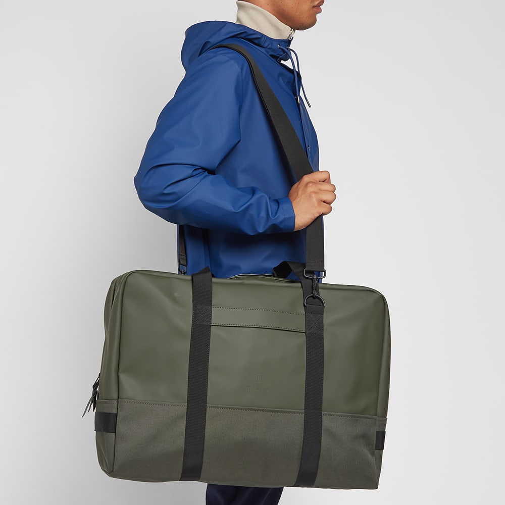 green luggage bag