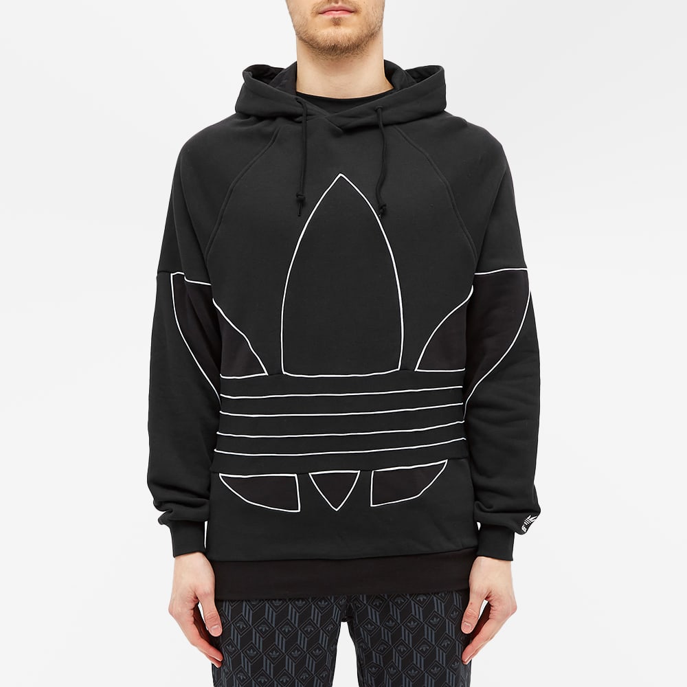 adidas big trefoil outline hoodie