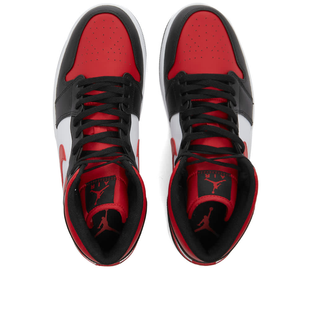 nike air jordan 1 mid black red white