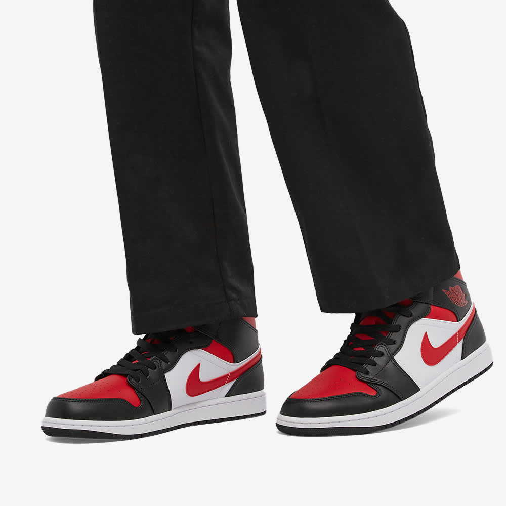 jordan 1 mid black red