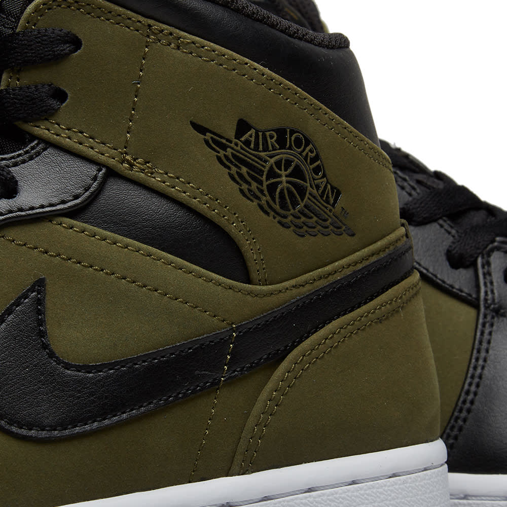 jordan aj 1 mid olive