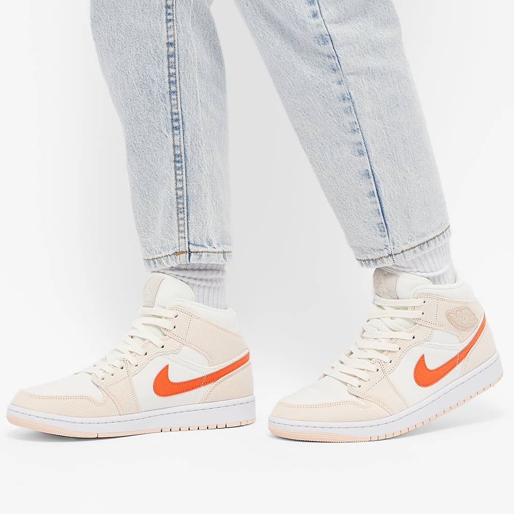 jordan aj 1 mid se orange and yellow