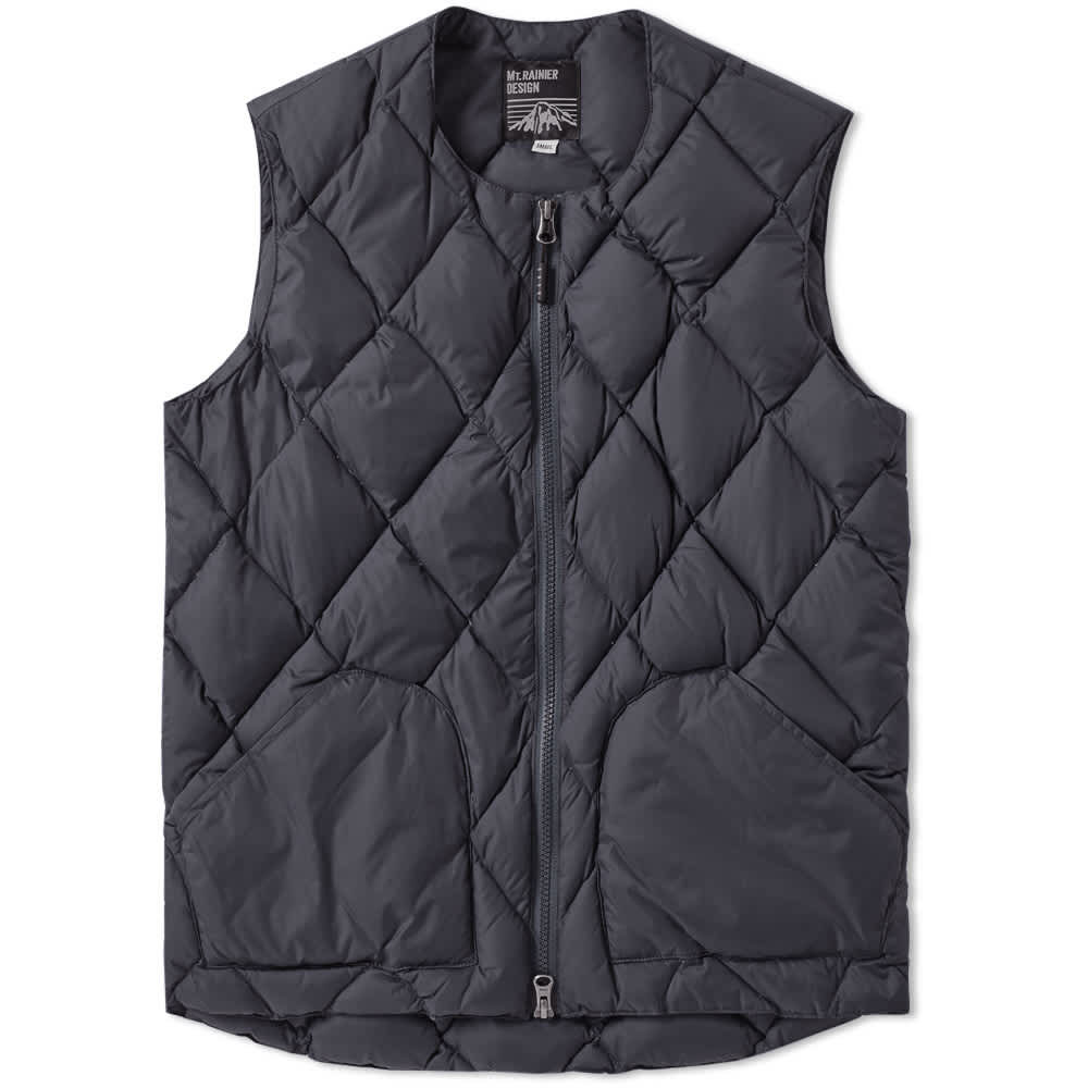 Mt. Rainier Design Zip Quilt Down Vest Black END. (US)