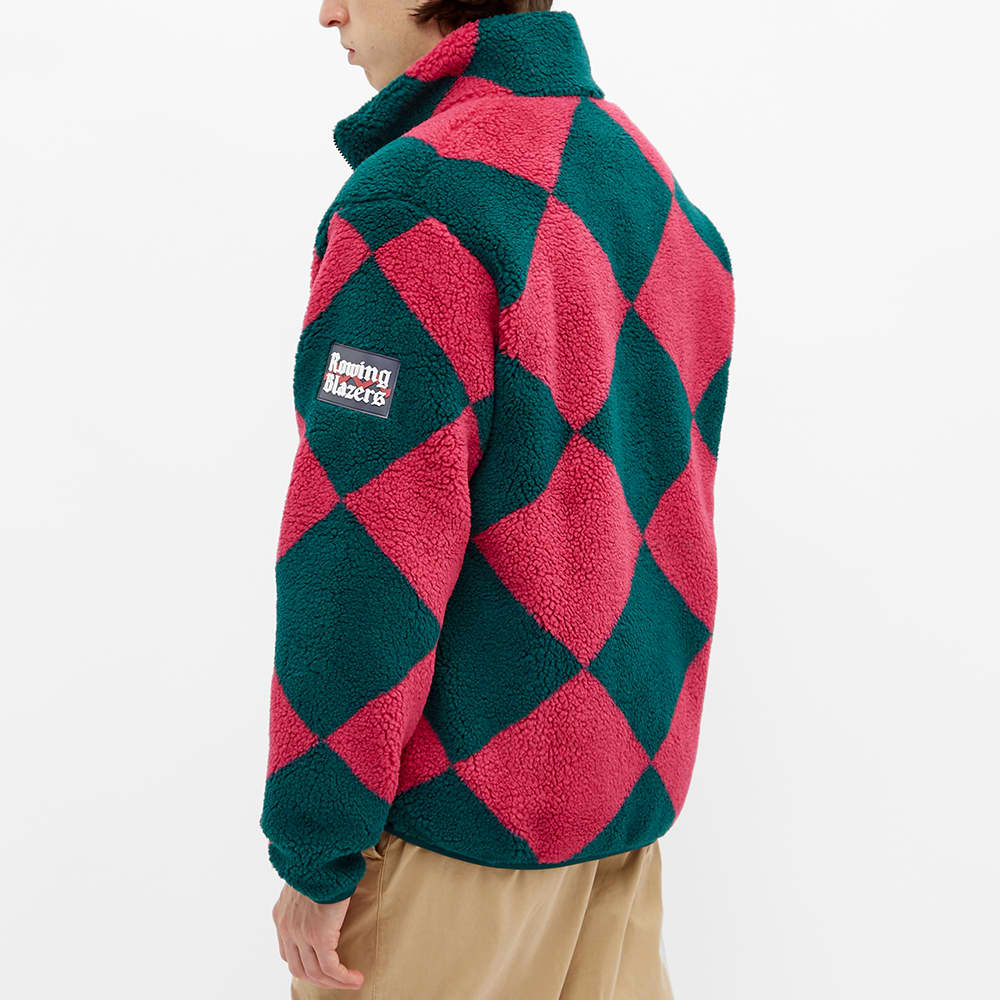 Rowing Blazers Harlequin Fleece Jacket Pink & Green END. (Europe)