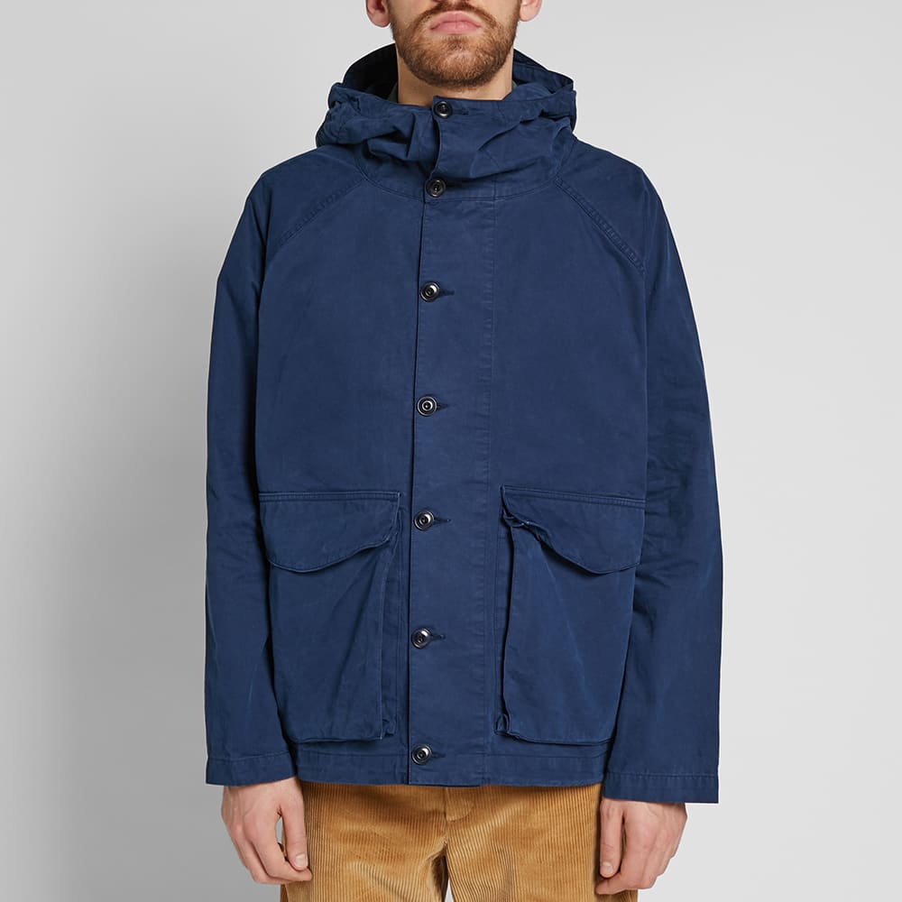 navy hooded parka