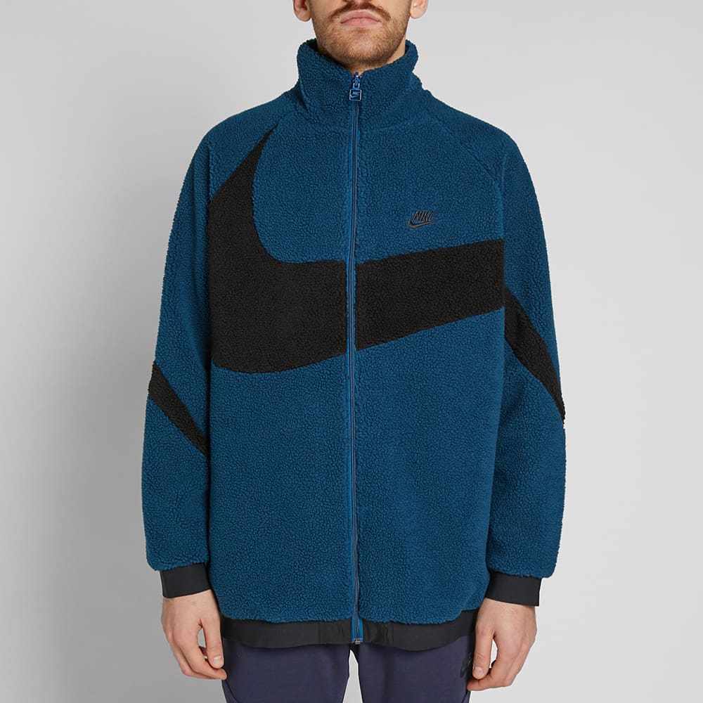 Nike Reversible Swoosh Full Zip Jacket Blue Force & Black END. (NZ)