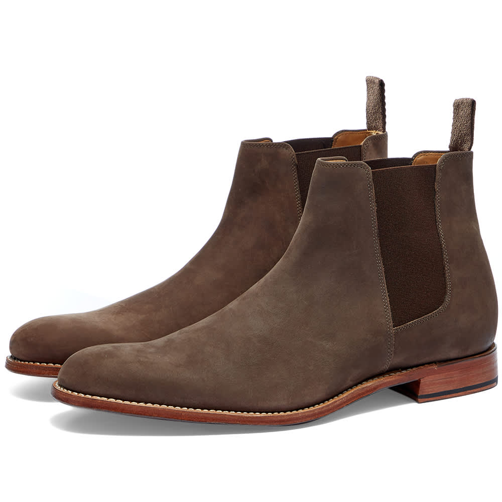 rigtig meget rigtig meget Withered Grenson Declan Chelsea Boot Dark Brown Oily Nubuck | ThesommelierchefShops