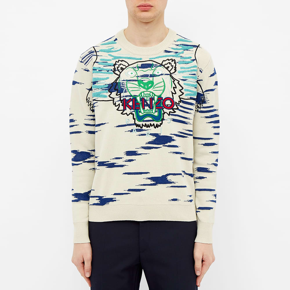 Kenzo Claw Tiger Knit Crew Off White | END. (SE)