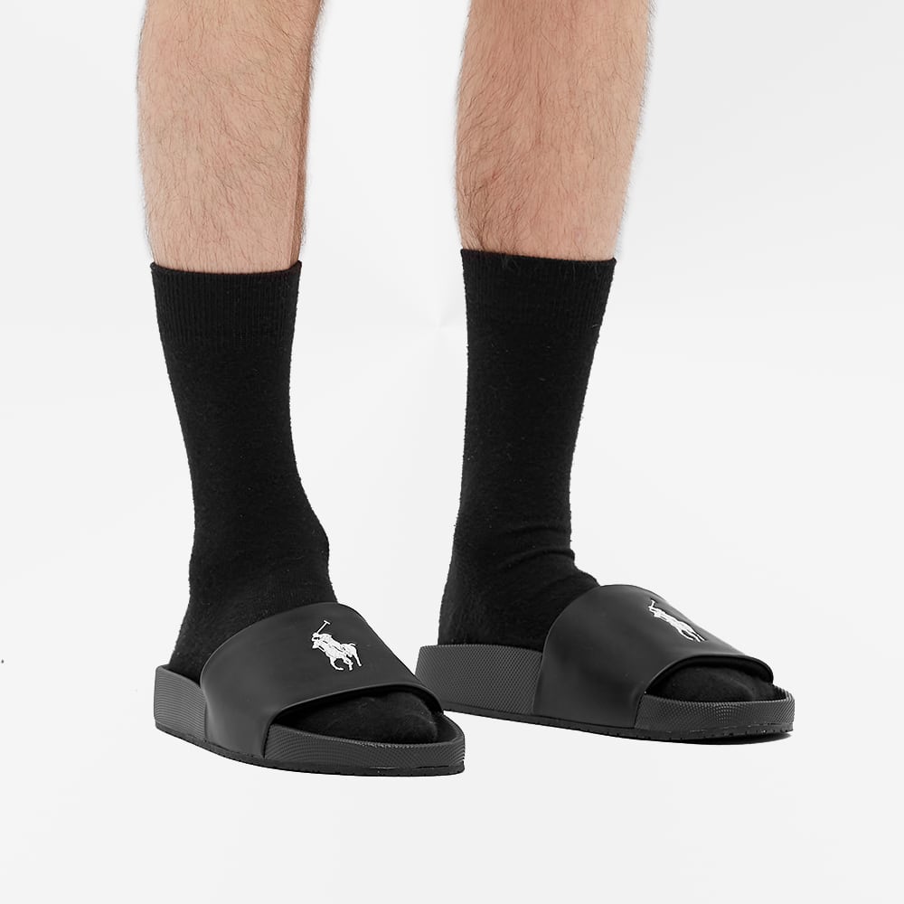 Polo Ralph Lauren Cayson Pool Slide Black & White | END. (CN)