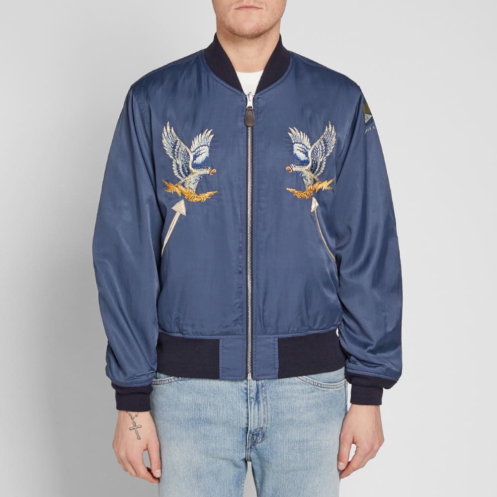 RRL Reversible Souvenir Jacket Tiger Stripe & Camo Blue END. (NZ)