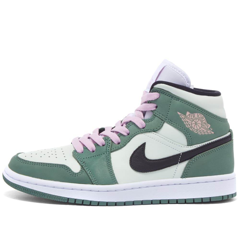 air jordan 1 mid se dutch green black & pink