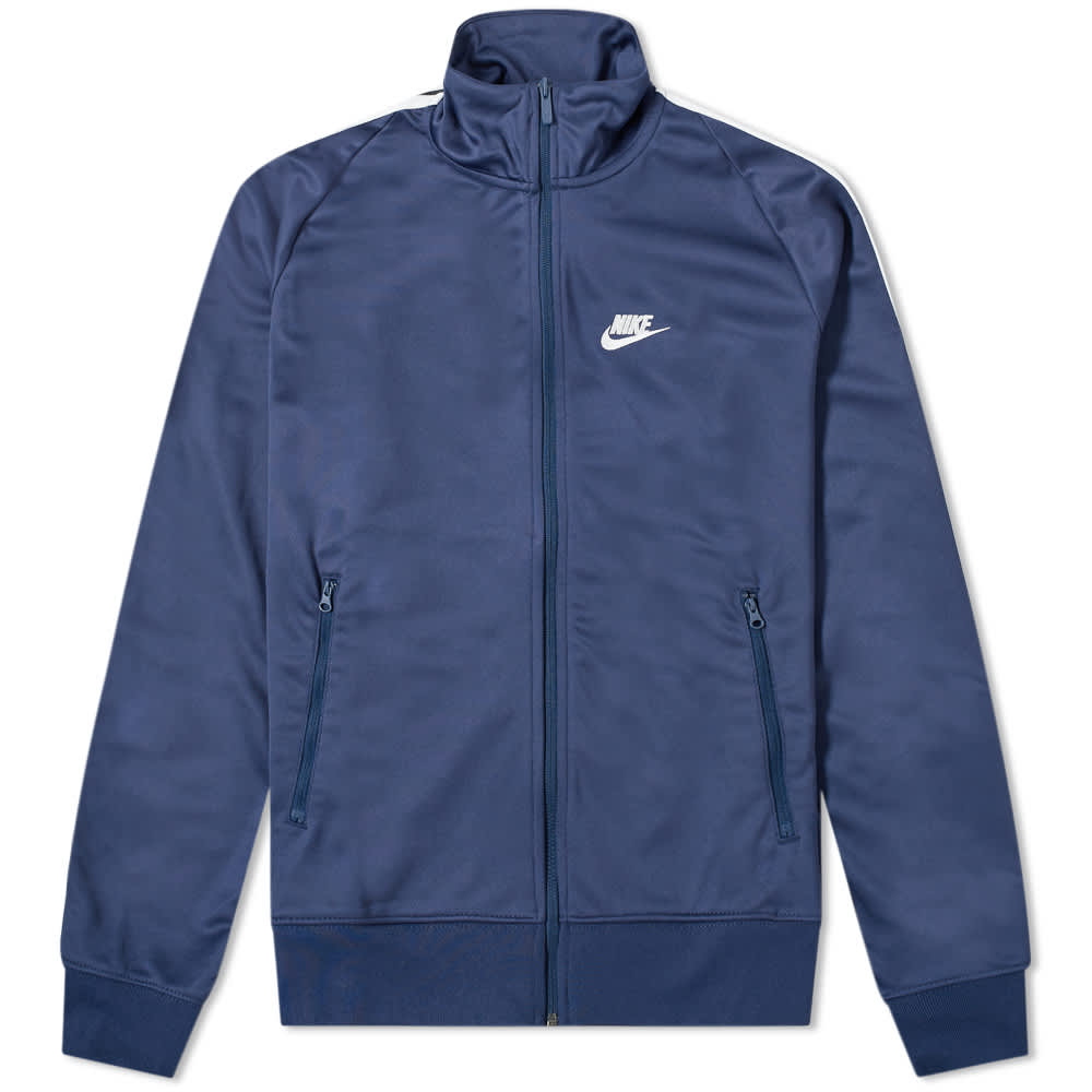 Nike navy blue track jacket clearance