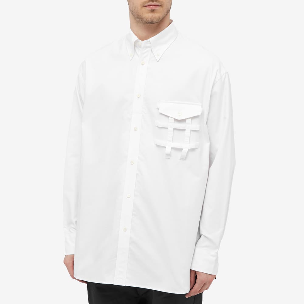 TAKAHIROMIYASHITA TheSoloist. Side Back Zip Button Down Shirt White