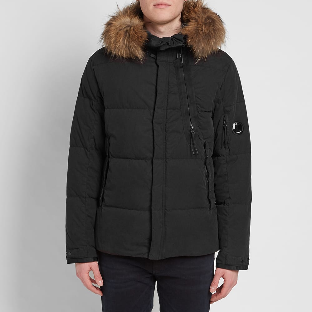 cp company fur trim parka