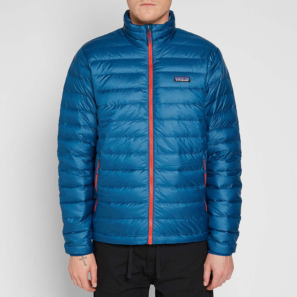 Patagonia Down Sweater Jacket Big Sur Blue & Fire Red END. (ES)