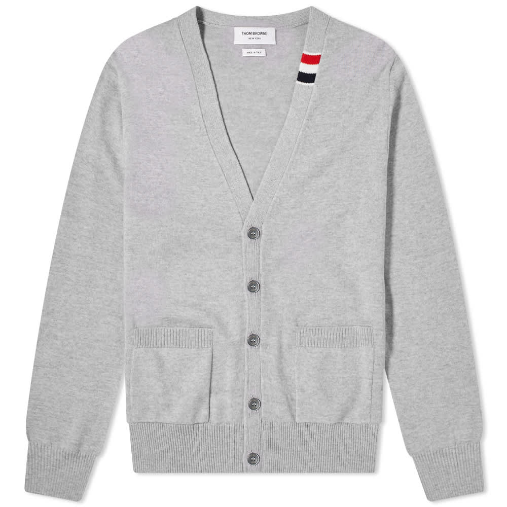 grey jersey cardigan
