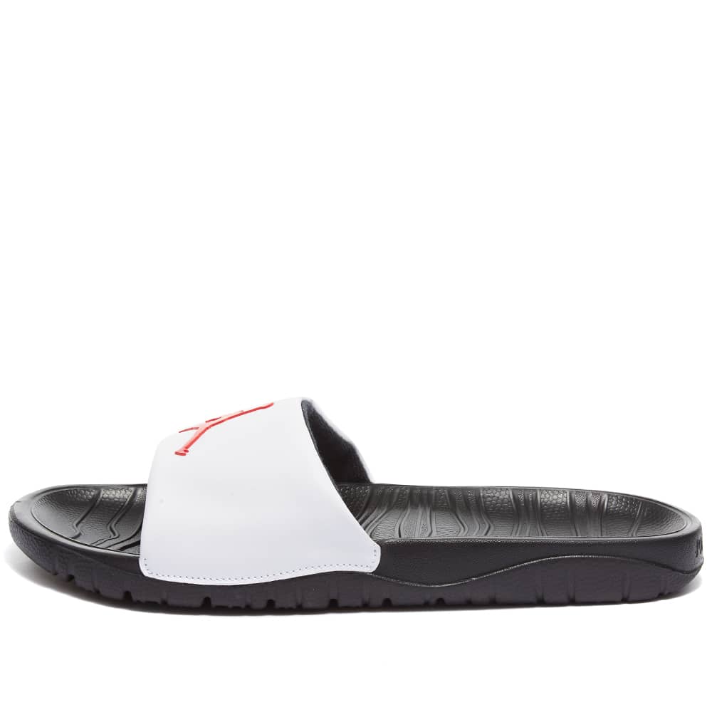jordan break slide red and black
