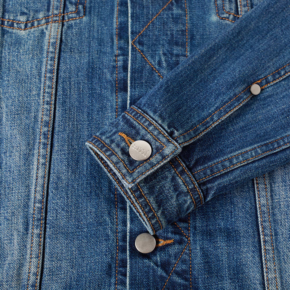 AMI Wool Collar Denim Jacket Used Blue END. (US)