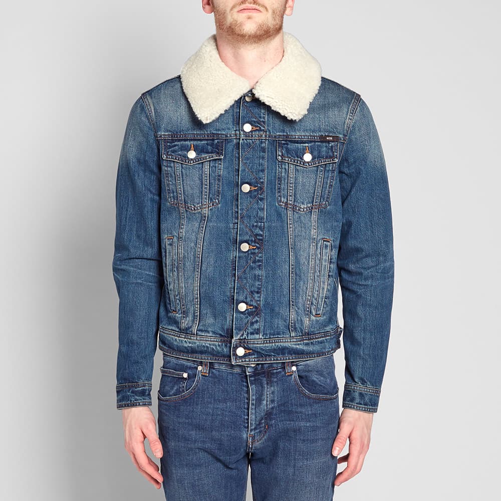 AMI Wool Collar Denim Jacket Used Blue END. (UK)