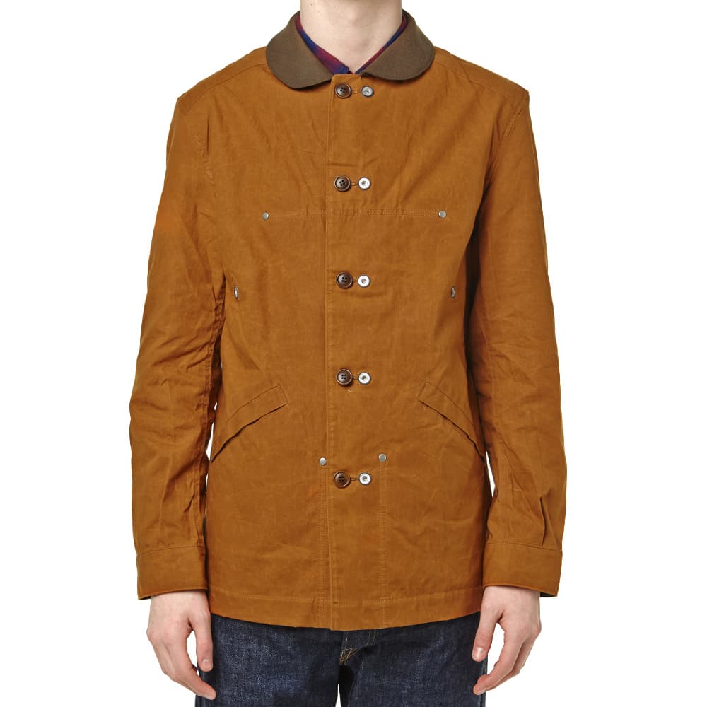 Junya Watanabe MAN x Seil Marschall Waxed Canvas Round Collar Work Jacket Brown END. (US)