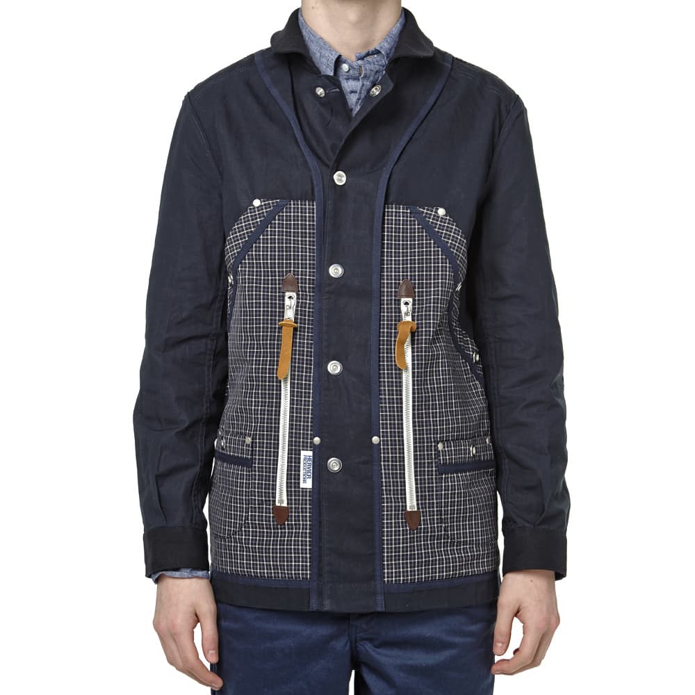 Junya Watanabe MAN x Seil Marschall Waxed Canvas Round Collar Work Jacket Navy END. (UK)