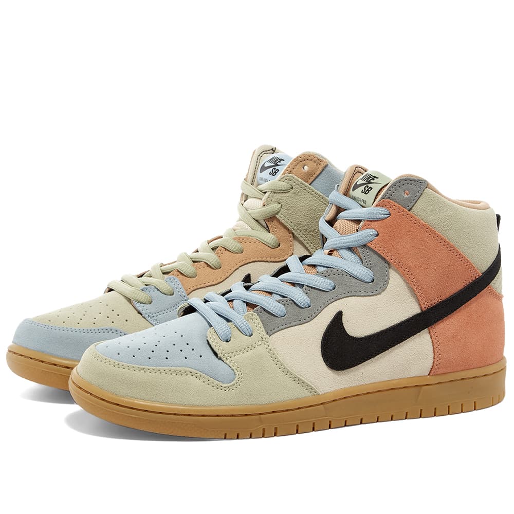 Nike Sb Dunk Hi Grey Black Blush Blue End