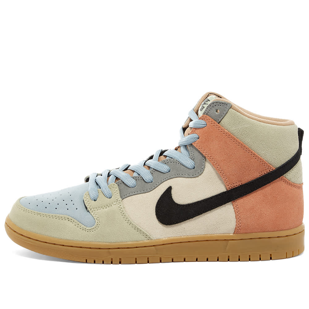 Nike Sb Dunk Hi Grey Black Blush Blue End