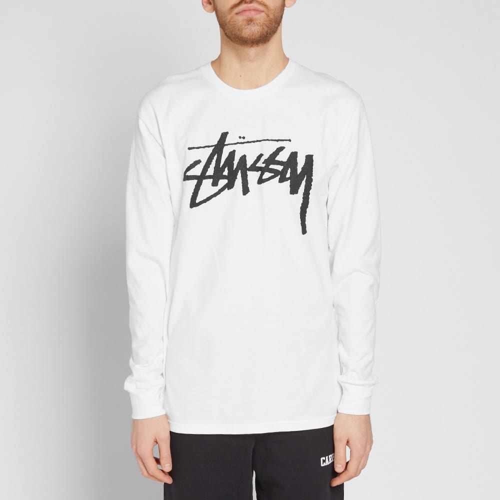 Stussy Long Sleeve Old Stock Tee White | END. (US)