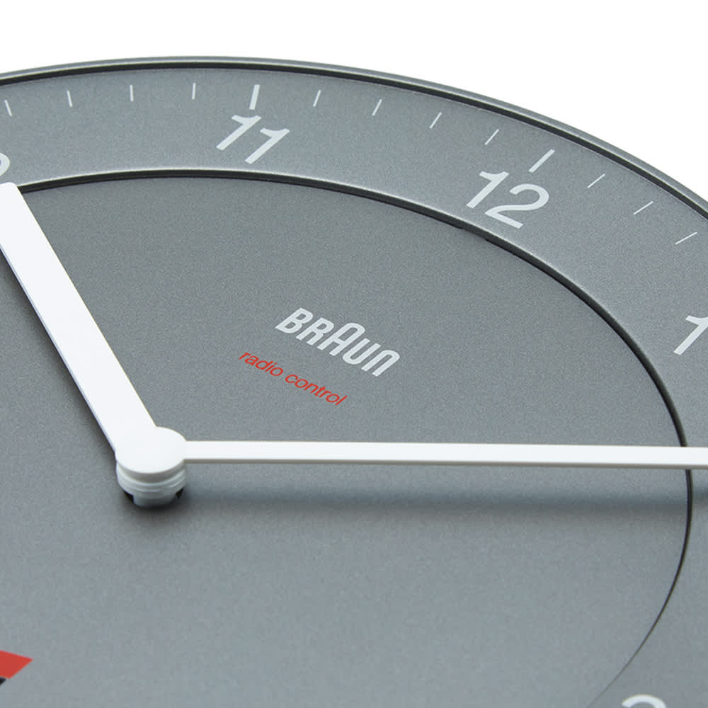 Braun Radio Controlled Wall Clock DCF Version Grey END. (IE)