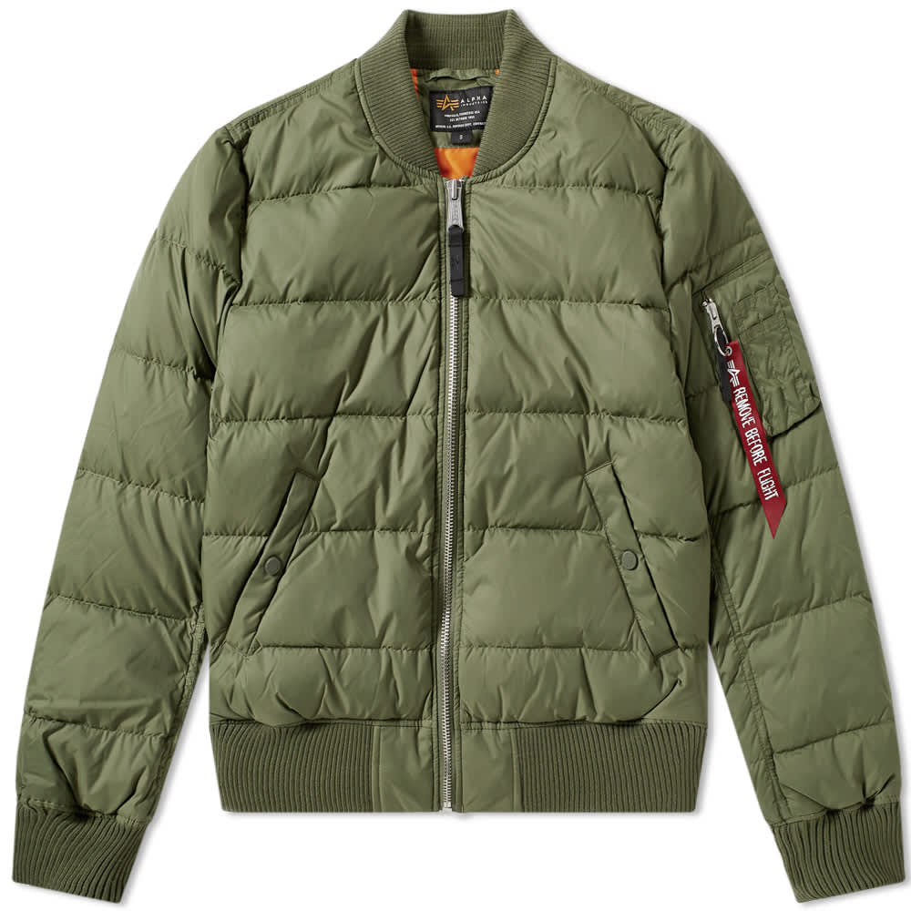 Alpha Industries MA-1 Puffer Jacket Sage Green | END.