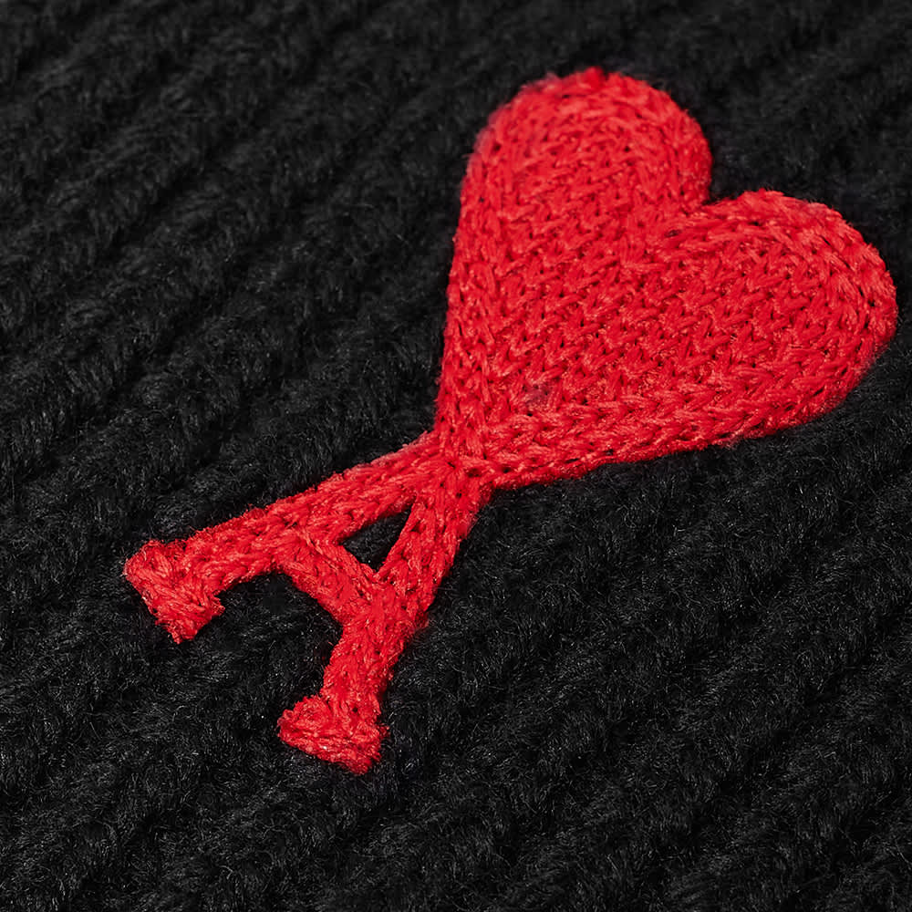 AMI Heart Logo Beanie Black | END.