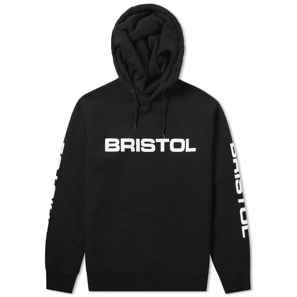 F C Real Bristol Square Logo Hoody Black End