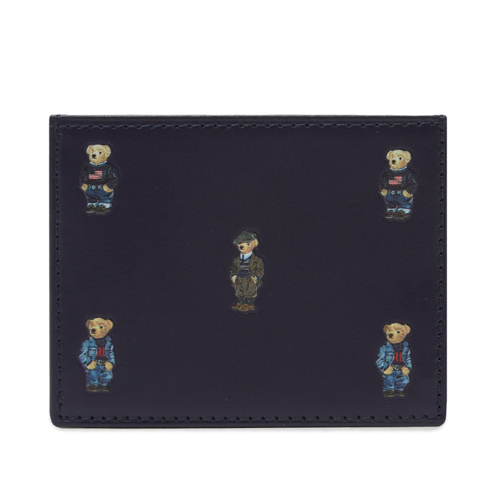 Polo Ralph Lauren All Over Bear Card Holder Navy & Multi Bear END