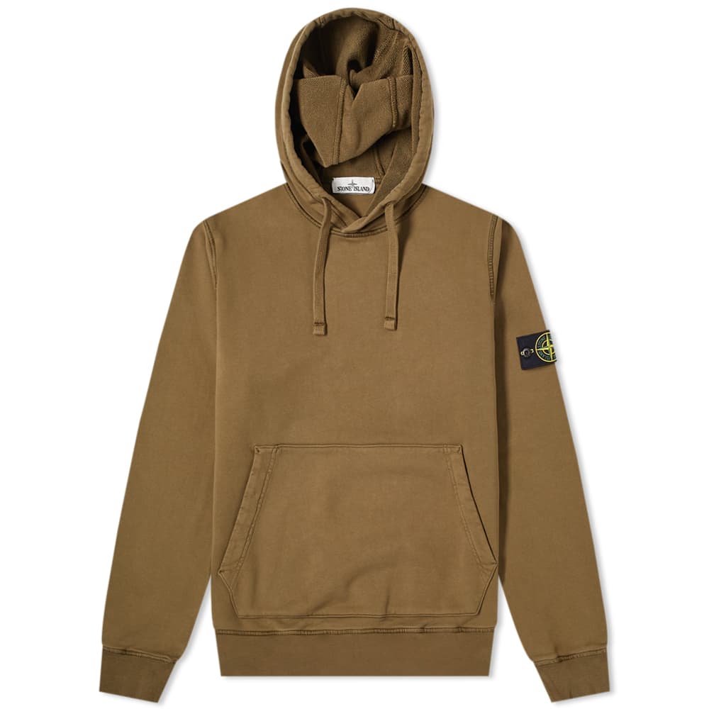 stone island hoodie olive green