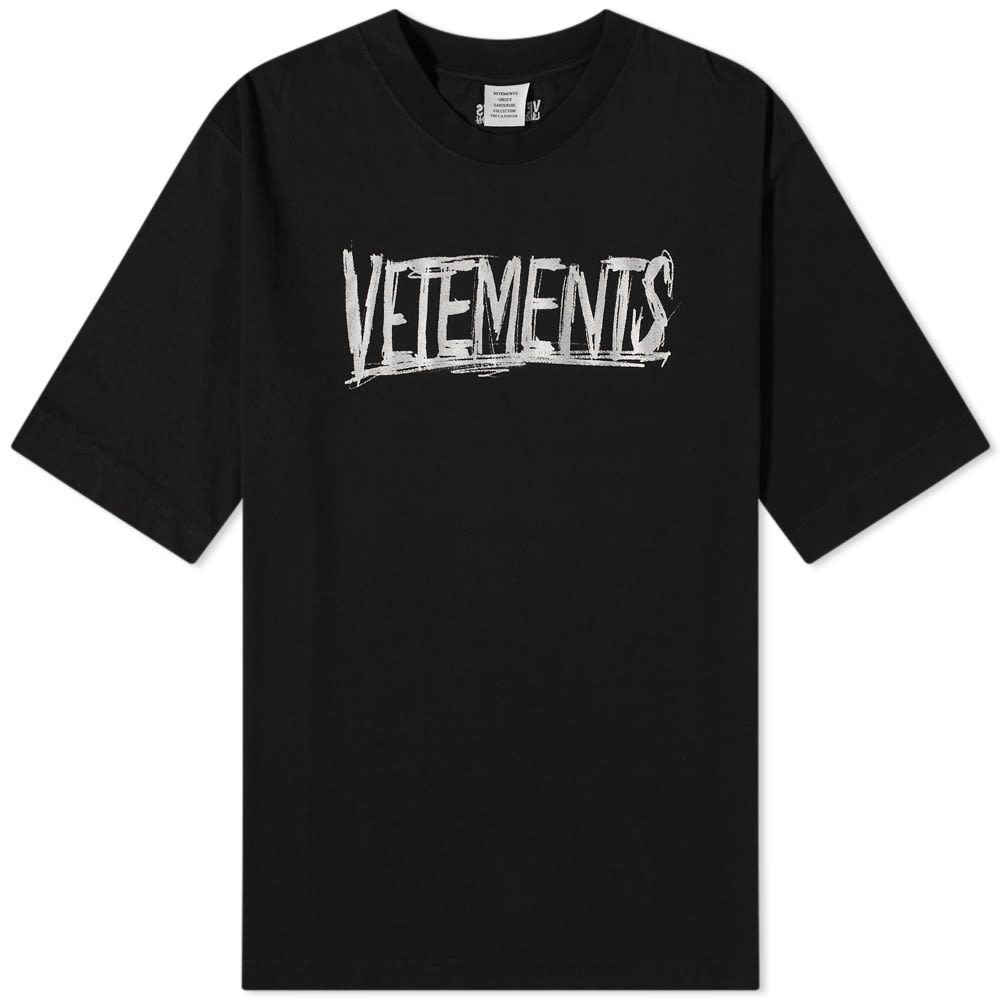 VETEMENTS World Tour Tee Black & Silver | END. (UK)