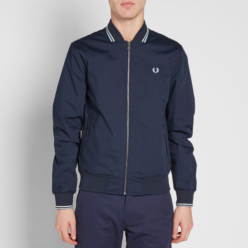 fred perry twin tipped jacket navy
