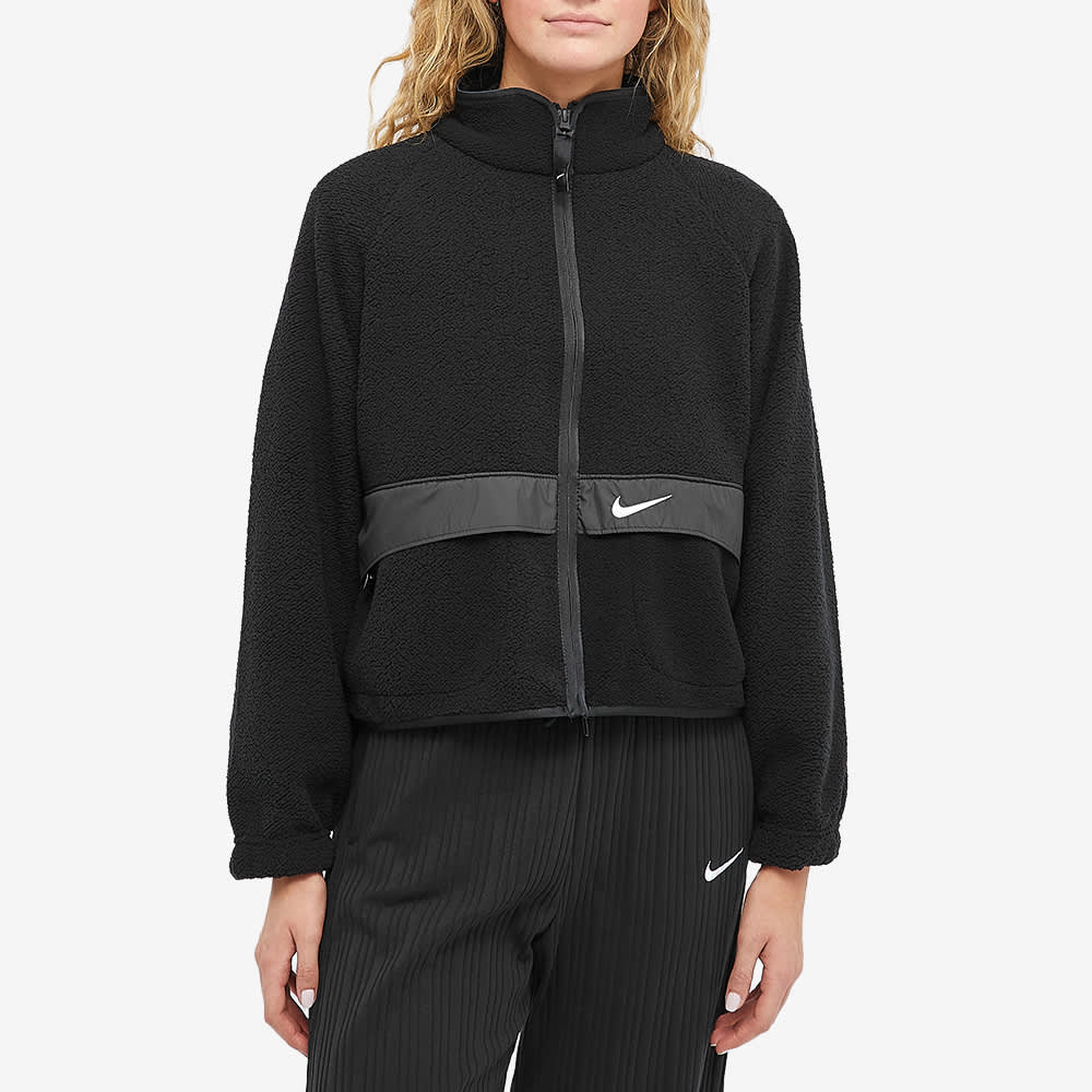 Nike Sherpa Fleece Jacket Black & White | END. (NZ)