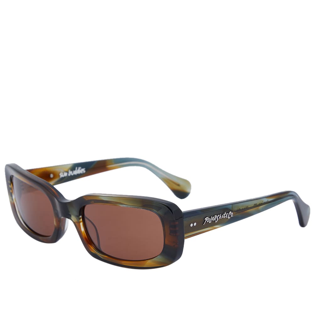 Polar Skate Co. x Sun Buddies Junior Jr. Sunglasses Brown Green END.